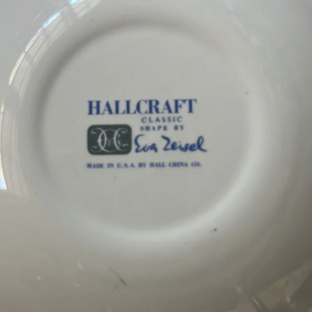 3 Hall Hallcraft Eva Zeisel Bouquet Bread & Butter Oval Plate + Teacup & Saucer